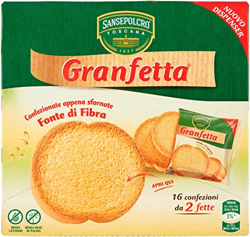 Buitoni Granfetta Classica 16 Monoporzioni Da 2 Fette Biscottate, 240G