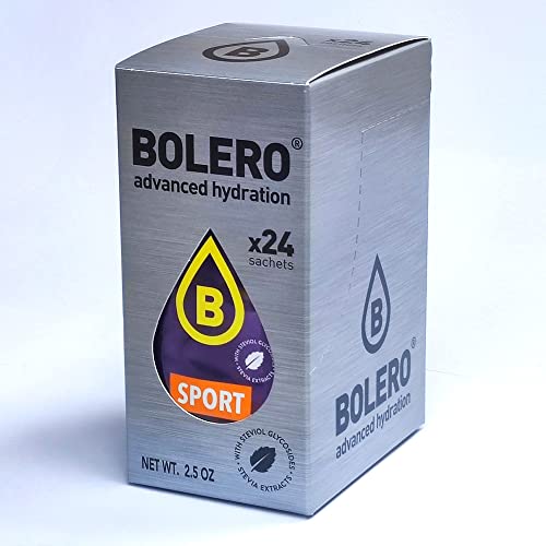 Bolero Drink 24 Bustine 3 Gr Grammi Sticks Frutta Preparato Polvere Solubile Per Bevanda Fresca In Acqua Prodotto, 72 Grammi Dolcificato Alla Stevia (
