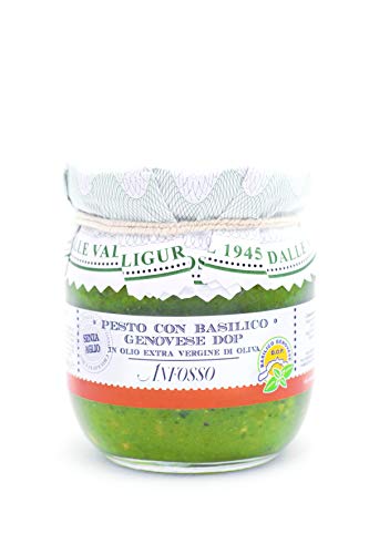 Olio Anfosso Pesto Con Basilico Genovese Dop In Olio Extra Vergine Di Oliva 180 Gr Senza Aglio