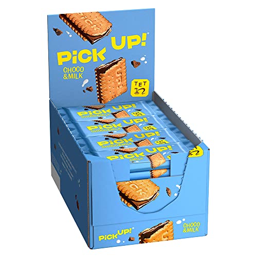 Leibniz Pick Up. Chocolate And Milk, 24 X 28 Grams Crunchy Chocolate Crispy Biscuit Mix For On The Go Quick Delicious Creamy Milk Filling, Individuall
