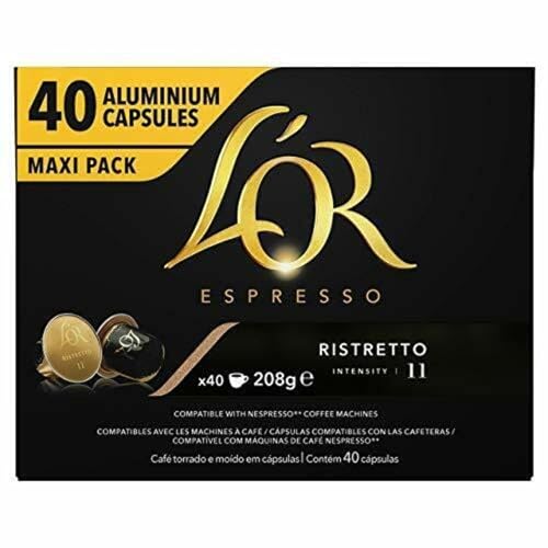 L'Or Capsule Caffè Espresso Ristretto Intensità 13, Confezione Da 40 Capsule In Alluminio