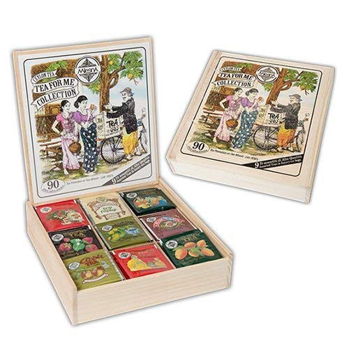 Confezione Regalo Tè Mlesna Ceylon Tea | Scatola In Legno Da 90 Filtri | Tea For Me Collection