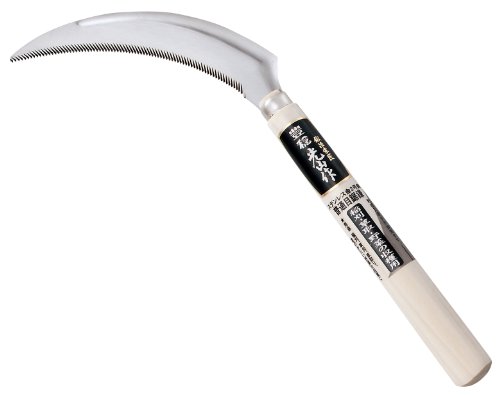 Hounen - Falce Giapponese Con Lama Dentata, 17 Cm, Per Giardino, Taglia Erba Di Edera E Raccolta, In Acciaio Inossidabile Al Molibdeno
