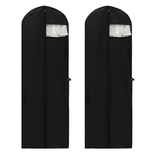 2 Sacchetti Per Vestiti, Lunghi Per Vestiti, 60 X 180 Cm, Colore Nero
