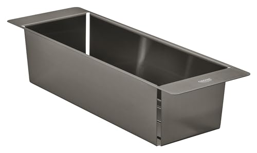 Grohe Vaschetta Cucina Forata Multifunzionale, 450 X 150 X 100 Mm, In Acciaio Inossidabile, Lavabile In Lavastoviglie, Anticorrosione, Grafite Spazzol