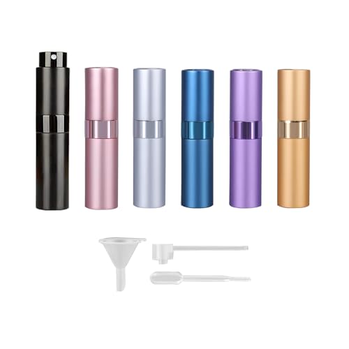 Porta Profumo Da Viaggio, 6Pezzi 8Ml Atomizzatore Profumo, Porta Profumi, Boccetta Profumo Ricaricabile, Profumo Portatile Ricaricabile (Confezione Da