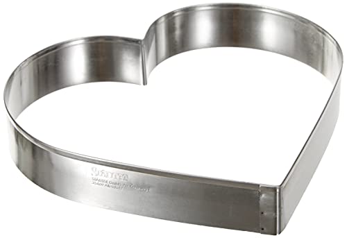 Stampini Per Biscotti A Forma Di Cuore Forma Per Quiche, Argento, Banda Stagnata, Silver, 18.5 X 3 Cm