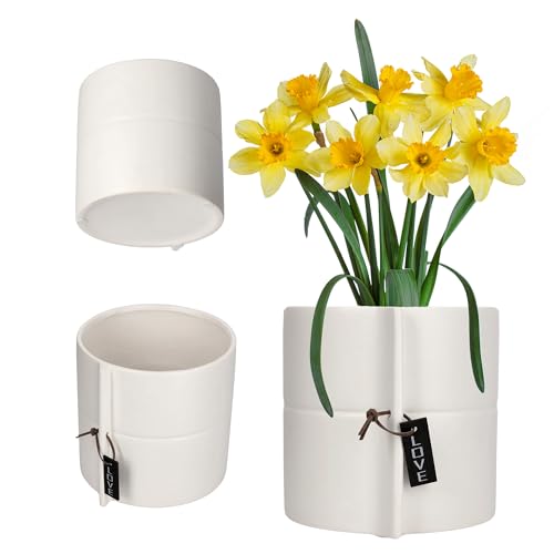 Kadax Overflow Fatto Di Ceramica, 2 Colori, Coperture Di Fiori, Potenza Rivestita In Ceramica, Vaso Di Fiori, Vaso Di Fiori, Fioriera Per Alberi Di Dr