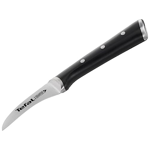 Tefal K2321214 Cuchillo Pelador Curvado, Alloy Steel, Negro, 27.5X6X2 Cm