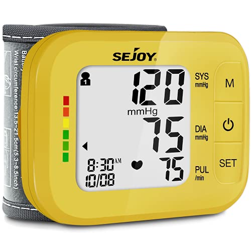 Sejoy Misuratore Di Pressione Sanguigna Da Polso Professionale Con Polsino Regolabile, Misuratore Di Pressione Sanguigna Per Macchina Bp Per Uso Domes