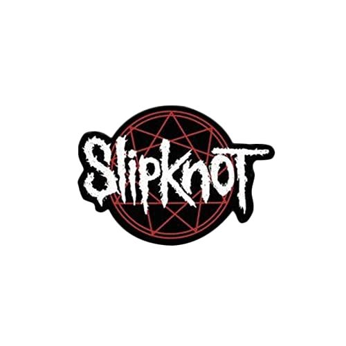 Slipknot - Spilla Smaltata A Forma Di Logo, 4 Cm X 2,5 Cm, Misura Unica, Smalto, Metallo, Argento, Senza Pietre Preziose