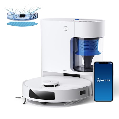 Ecovacs Deebot N20 Plus Robot Aspirapolvere, 8000 Pa Robot Aspirapolvere Lavapavimenti Con Mappatura, Tecnologia Purecycle Con Contenitore Per La Polv
