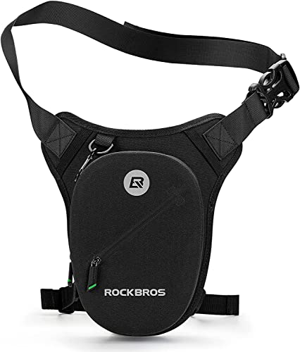 Rockbros Marsupio Cosciale Per Moto, Borsa Gamba Impermeabile Per Uomo Donna, A Tracolla, Multifunzionale Per Attività Outdoor, Grande Capacità 1L