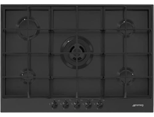 Smeg Px375Mb, Piano Cottura A Gas Classica, Black Mat
