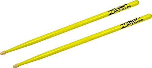 Zildjian Z5Aacdgy Wood Tip Bacchette, Neon Yellow, 5A