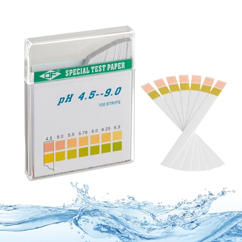 Ecence Strisce Per Il Test Del Ph 100 Pz., Cartine Tornasole, Intervallo Di Misurazione 4,5-9, Cartine Con Indicatore Universale, Test Di Acidità Per