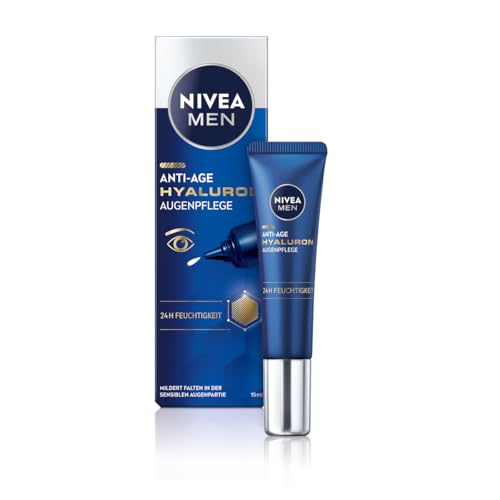 Nivea Men Hyaluron Contorno De Ojos Antiedad Con Ácido Hialurónico (1 X 15 Ml), Crema Antiarrugas Que Reafirma La Piel, Crema De Hombre Para Una Piel 