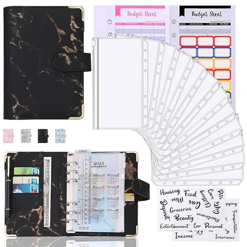 Raccoglitori Ad Anelli A6 Budget Binder Budget Planner Agenda Con 12 Buste Porta Soldi Cash Stuffing Raccoglitore Soldi Per Risparmi Budget Di Contant