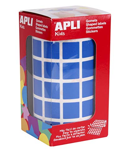 Apli Kids 12476 Gomet Rotolo Quadrato Medio, Blu, 15 Mm X 12476