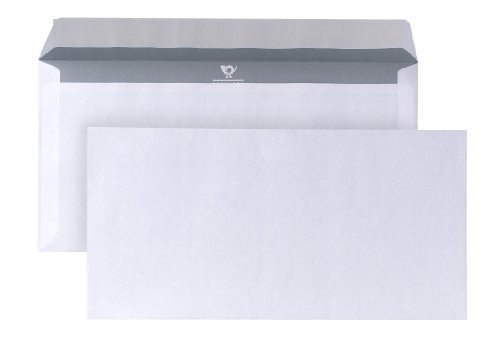 Posthorn 01720150 Buste Formato Din Orizzontale (110 X 220 Mm), 80 G, Bianco, Con Chiusura Adesiva, 1000 Pezzi