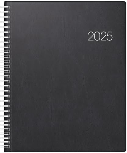 Brunnen Calendario A Libro Modello Manager Wt 7 Weektimer (2025), 2 Pagine = 1 Settimana, 210 × 260 Mm, 160 Pagine, Copertina In Plastica, Pellicola R