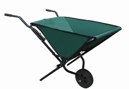 Carriola Pieghevole – Robusto Telaio In Acciaio – 112 Cm X 72 Cm X 73 Cm – Tessuto Oxford 600 D – Carrello Da Giardino – Carriola Pieghevole – Appendi