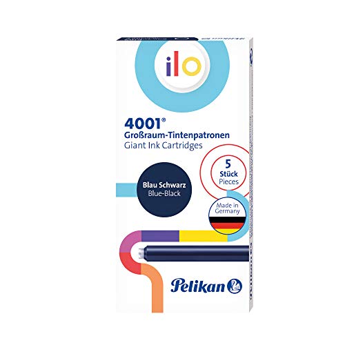 Pelikan- 5 Cartucce D'Inchiostro Xl 4001 Ilo, Colore Inchiostro: Blu Reale, Per Penna Stilografica