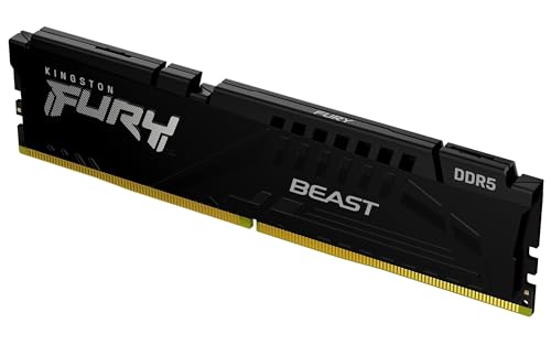 Kingston Fury Beast 32Gb 6400Mt/S Ddr5 Cl32 Dimm Nero Memoria Gaming Per Computer Fissi Modulo Singolo - Kf564C32Bb-32