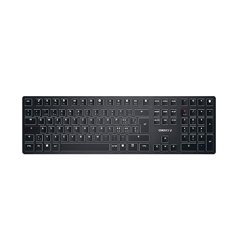 Cherry Kw X Ulp, Tastiera High-End Meccanica Ultrapiatta, Layout Per La Svizzera (Qwertz), Tastiera Multidispositivo Senza Fili Per Fino A 4 Dispositi