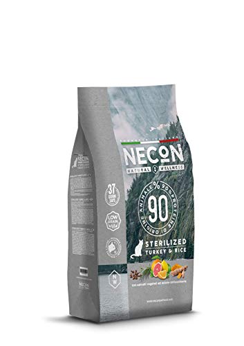 Necon Pet Food Natural Wellness - Turchia E Riso Sterilizzati 400 G, Cibo Sterilizzato Per Gatti, Corone A Basso Contenuto Di Grano Ricche Di Proteine