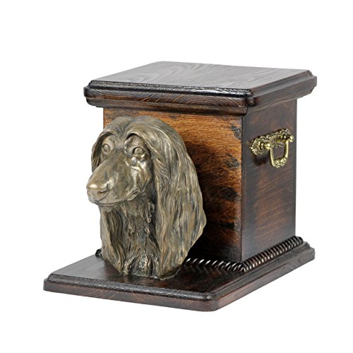 Art-Dog Urna Commemorativa Per Cani Personalizzata Fatta A Mano - Scatola Per Cremazione Per Cani Personalizzata Di Lunga Durata - 19X31X22Cm - Levrie