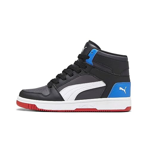 Puma Rebound Layup Sl Jr Sneaker Basket Da Ragazzo Coal/White/Black 370486 (Numeric_38)