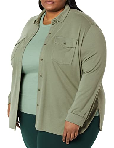 Amazon Essentials Camicia Da Lavoro (Taglie Forti Disponibili) (In Precedenza Amazon Aware) Donna, Verde Chiaro, S