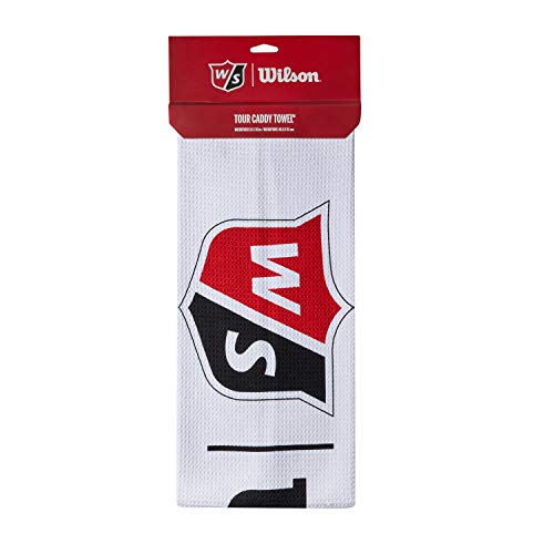 Wilson Asciugamano Da Golf Unisex, Tour Towel, White