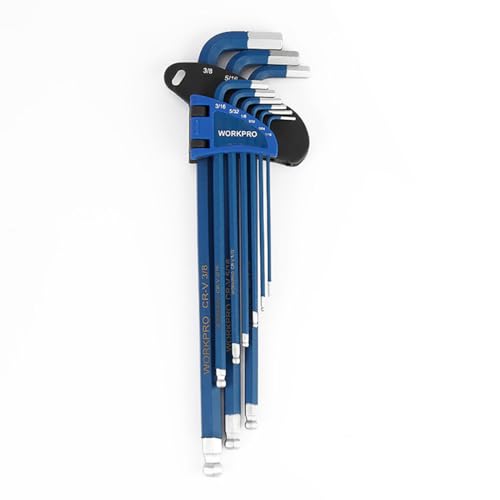 Workpro Set Di Chiavi A Brugola Lungo 9 Pezzi