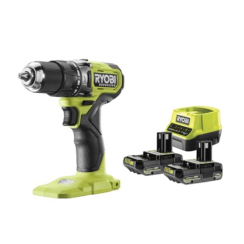 Trapano Ryobi 18V Rpd18Bl1-2C20S Con 2 Batterie 2Ah E Caricatore Rapido