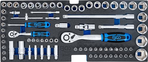 Bgs 3345 | Inserto In Schiuma Per Art. 3312: Set Di Chiavi A Bussola | 6,3 Mm (1/4") / 12,5 Mm (1/2") | Dimensioni Pollici | 78 Pezzi.