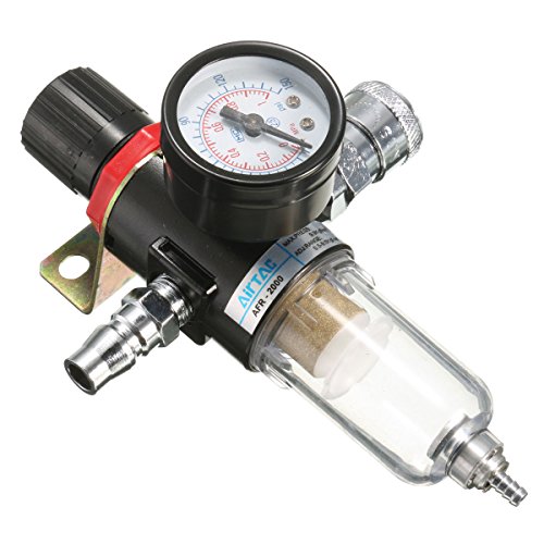 Masunn Afr-2000 1/4 Filtro Aria Compressore Separatore D'Acqua Kit Attrezzi Con Indicatore Regolatore