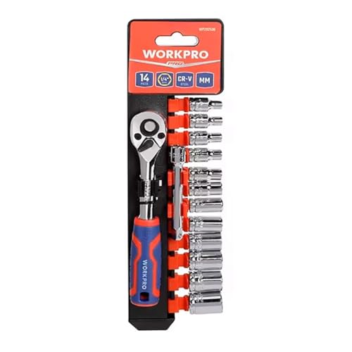 Workpro Set Di Chiavi A Tazza 1/4" 14 Pezzi