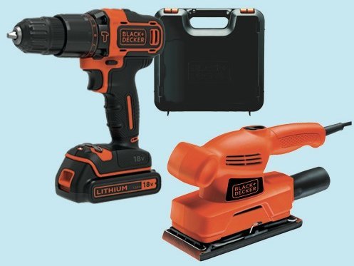 Trapano Avvitatore Bdchd18K + Levigatrice Ka300