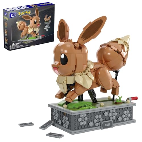 Mega Pokémon - Kinetic Eevee, Set Da Costruire Con 1381 Pezzi, Personaggio Meccanizzato Che Corre Girando La Rotellina, Giocattolo Per Collezionisti D