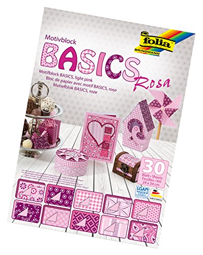 Bringmann Folia - Blocco Disegno Nozioni Di Base, 24X34Cm, 30 Fogli, Rosa