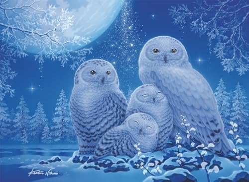 Ravensburger Puzzle 12000479 - Eulen Im Mondschein - 500 Teile Puzzle Für Erwachsene Und Kinder Ab 10 Jahren Leuchtpuzzle, Leuchtet Im Dunkeln