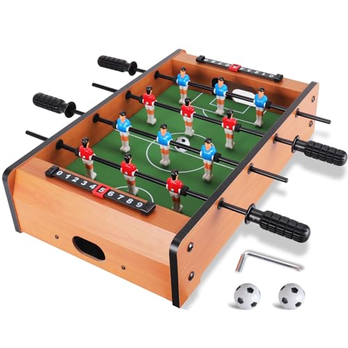 Win.Max Mini Biliardino (Aggiorna), Tavolo Da Calcio Portatile Leggero Per Bambini, Calcetto/Calcio Balilla, Giochi Da Casa, Facile Da Montare E Ripor