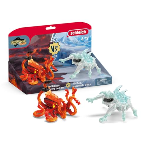 Schleich 70826 Coleottero Di Ghiaccio Vs. Kraken Di Fuoco, Da 7 Anni, Eldrador Creatures - Figura, 31 X 16 X 18 Cm