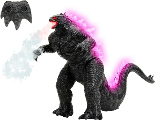 Jada Toys - Godzilla Radiocomandato, 253256005, 6 Anni, Dal Film Godzilla E Kong, Con Telecomando A 3 Canali, Con Luci E Suoni