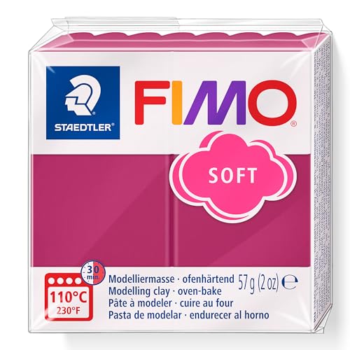 Staedtler Fimo 8020-T23 - Pasta Modellabile In Polimero Indurente Al Forno, 1 Blocco Da 57 G