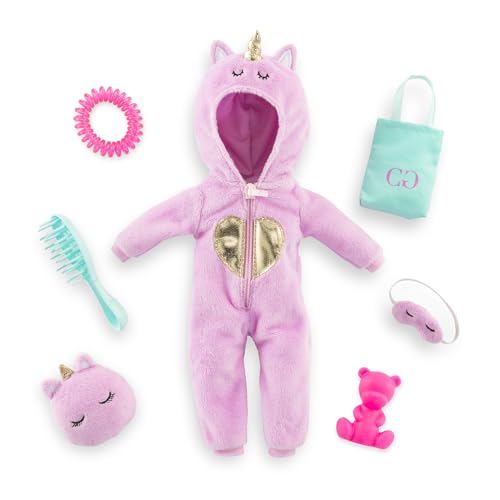 Corolle- Set Di Accessori Per Ragazze Unicorno Onesie, 7 Pezzi, Per Tutte Le Bambole 28 Cm, 9000610120