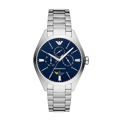 Emporio Armani Orologio Da Uomo, Movimento Al Quarzo, Cassa Da 43 Mm, Cinturino In Acciaio Inossidabile Ar11553