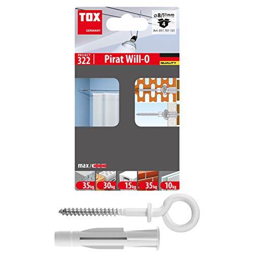 Tox 051701131 - Blíster De 4 Tacos Trika 8X51 Mm + Gancho H-D Forma 13